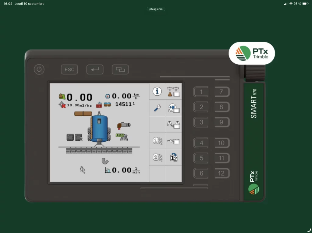 Ecran PTx Trimble